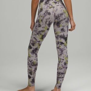 lululemon athletica Tie-Dye High-Rise Leggings in Purple, Black & Green